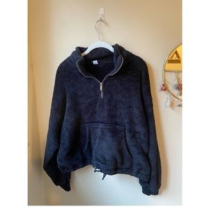 Old Navy Quarter zip-up black Sweater Size L